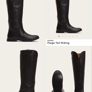 Frye Paige Tall Riding Boot Size 7.5 Black New